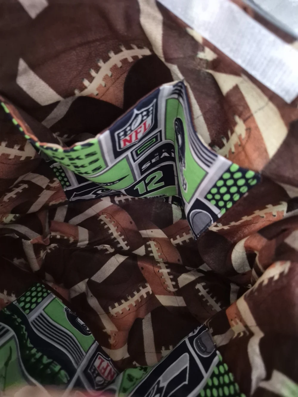 Seattle Seahawks NFL Tote Bag in Navy & Lime